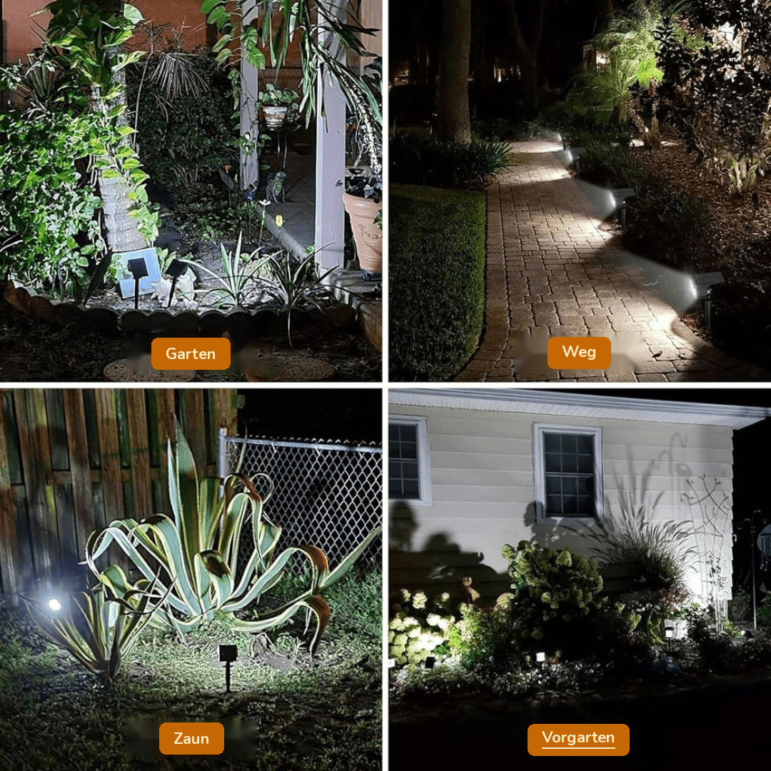 Solentra | Stilvolle, wasserdichte Solar-Gartenlampe