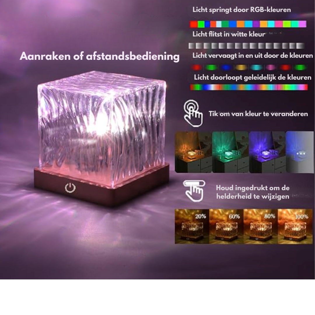 Auralux – Magische Wave Cube-Lampe