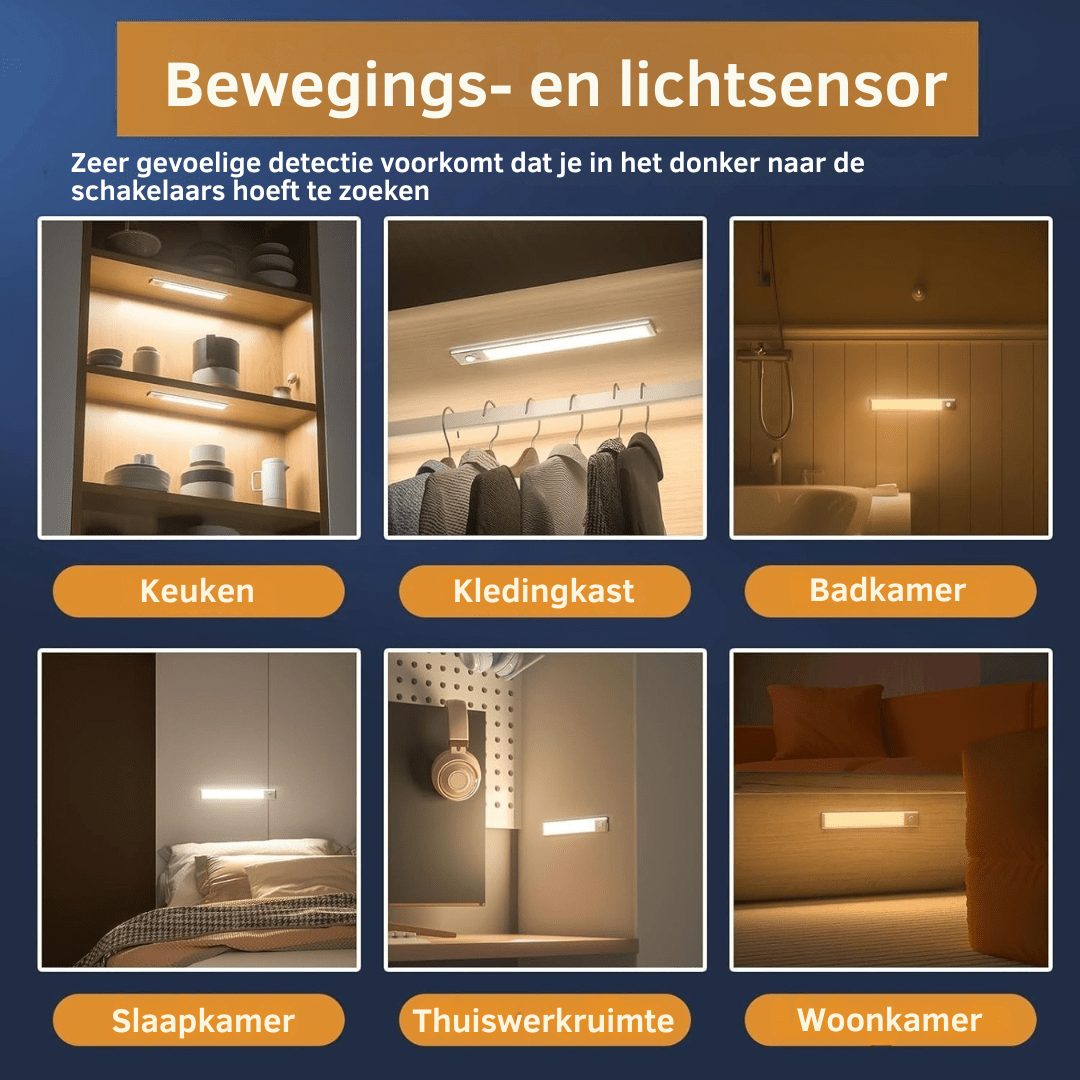 Eira – Kabellose LED-Lichtleiste mit Bewegungssensor