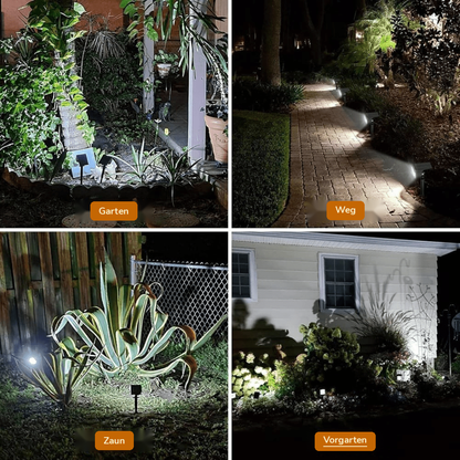 Solentra | Stilvolle, wasserdichte Solar-Gartenlampe