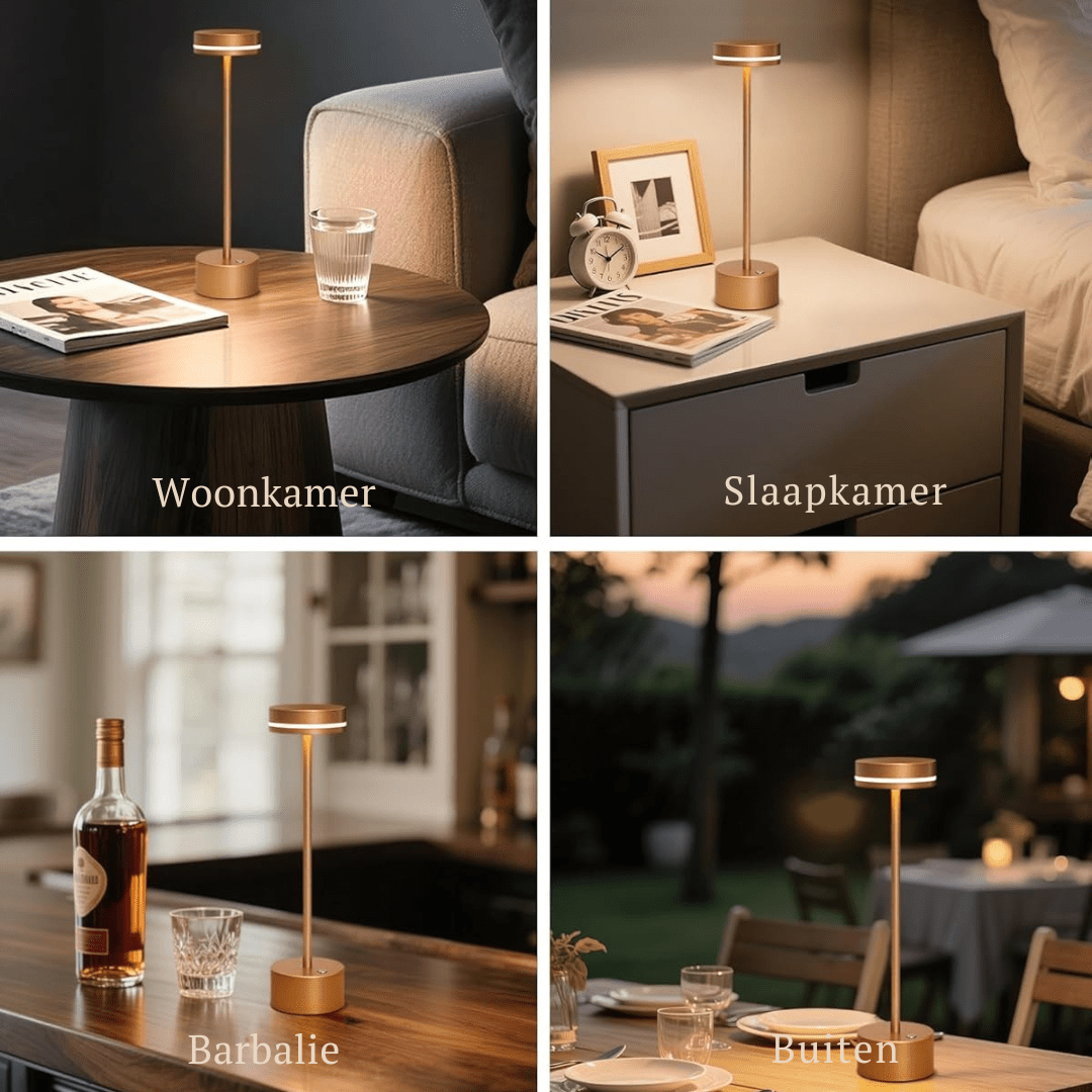 Aurea – Kabellose Tischlampe in Gold