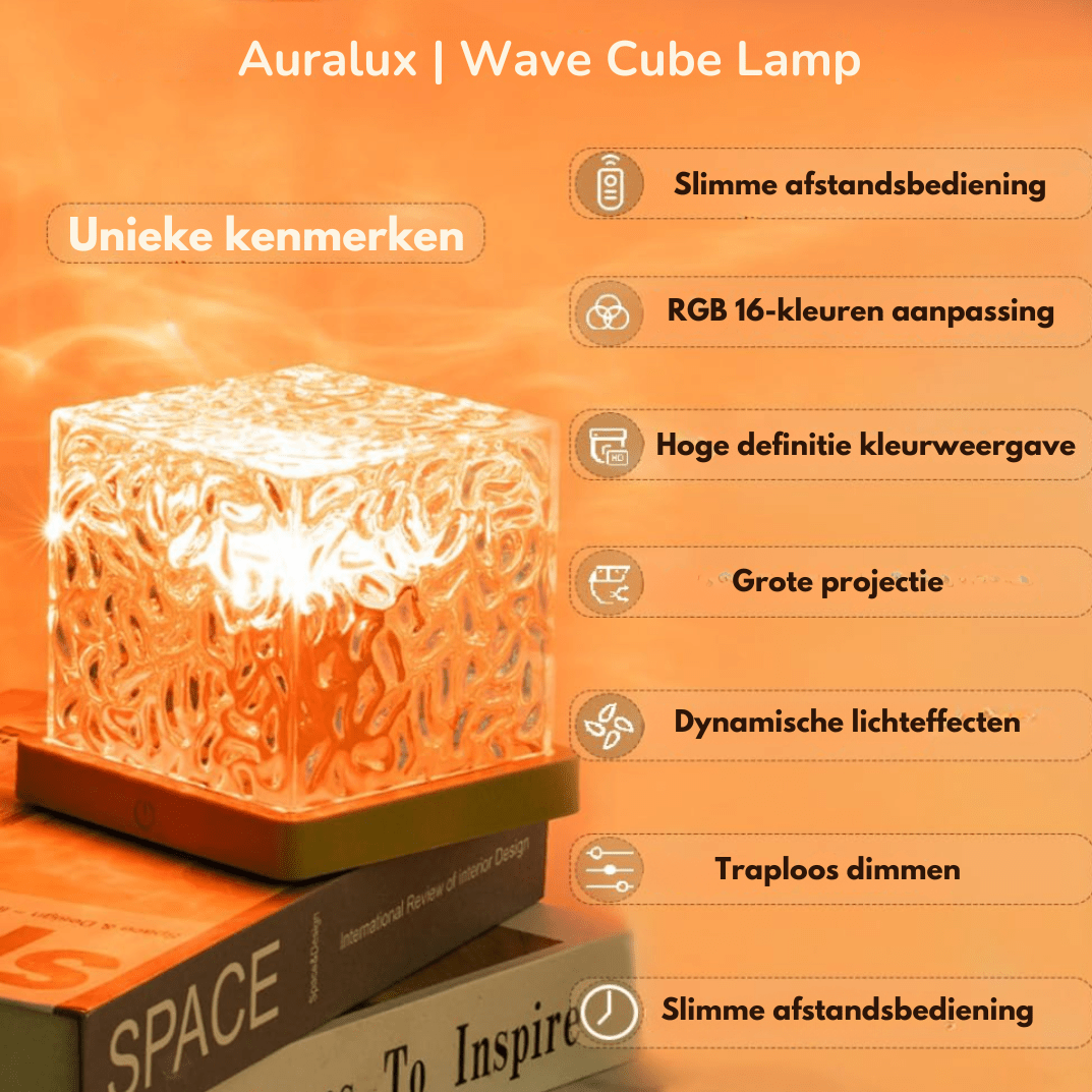 Auralux – Magische Wave Cube-Lampe
