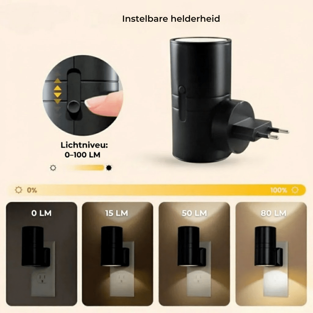 AmbiPlug – Einstellbare LED-Wandleuchte mit Sensor