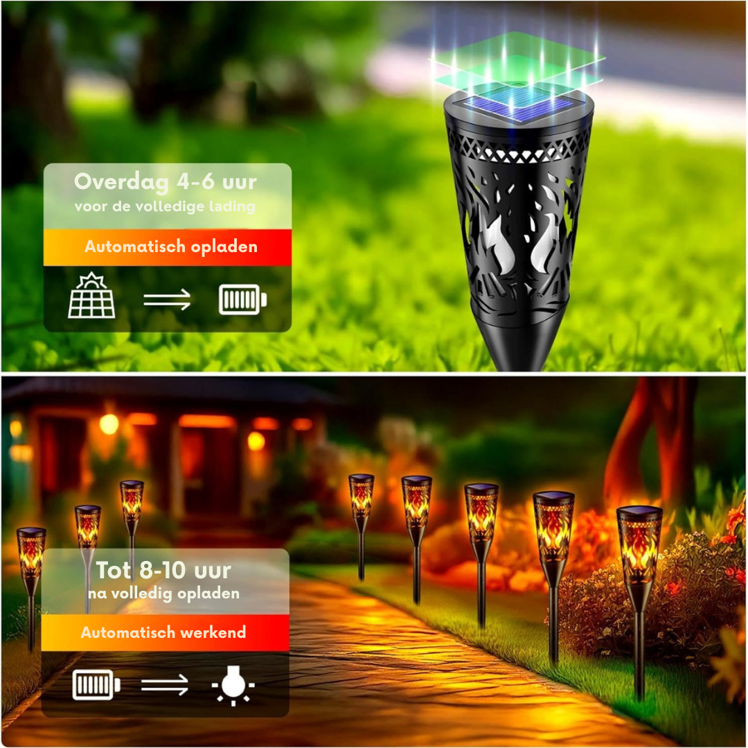 Flamara – Sichere Solar-Gartenfackeln