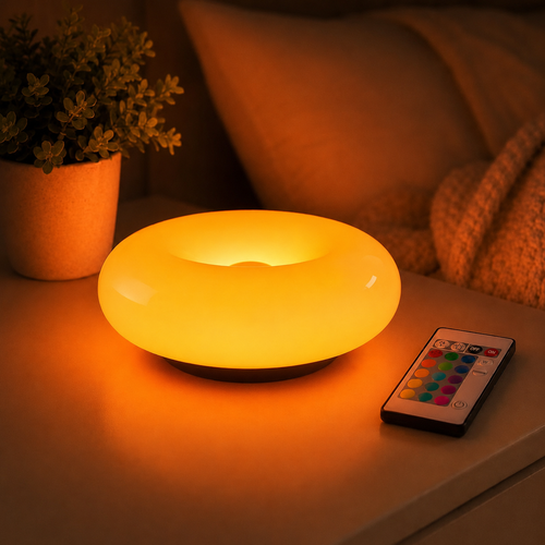 Dulce Donut-Tischlampe mit warmem Licht