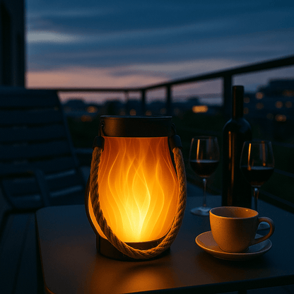 Candela – Kabellose Solar-Tischlampe mit Kerzenlicht-Effekt