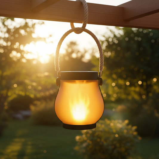 Candela – Kabellose Solar-Tischlampe mit Kerzenlicht-Effekt