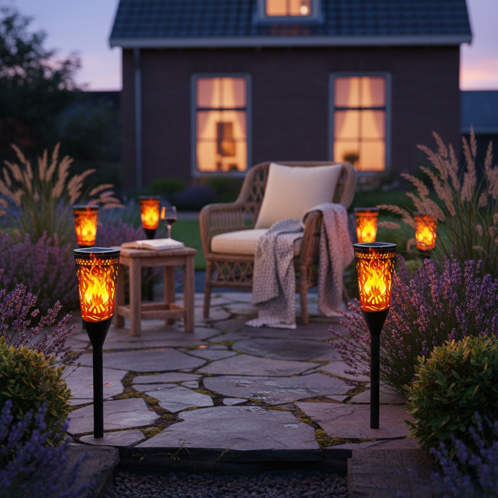 Flamara – Sichere Solar-Gartenfackeln