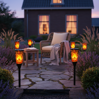 Flamara – Sichere Solar-Gartenfackeln