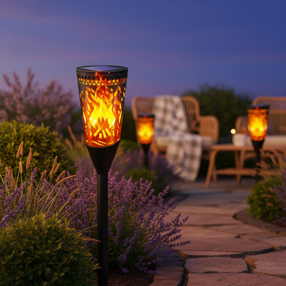 Flamara – Sichere Solar-Gartenfackeln